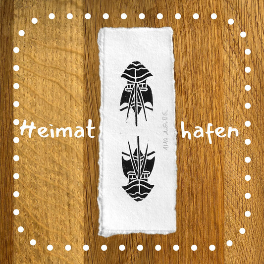 Lesezeichen mit Krabbenkutter