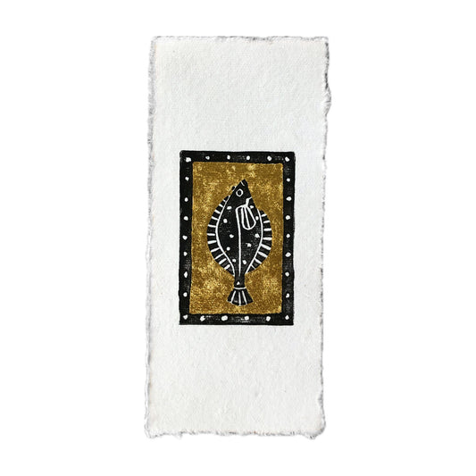 Lesezeichen mit Fischmotiv vergoldet